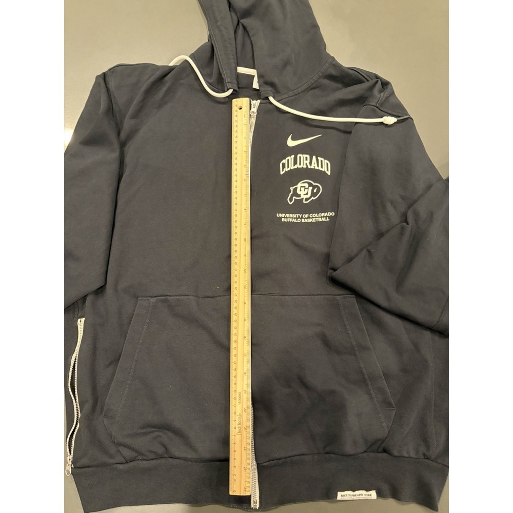 Nike Colorado Buffaloes Basketball Hoodie Mens XLT Black Full Zip Dri-FIT Tall - Picture 9 of 11